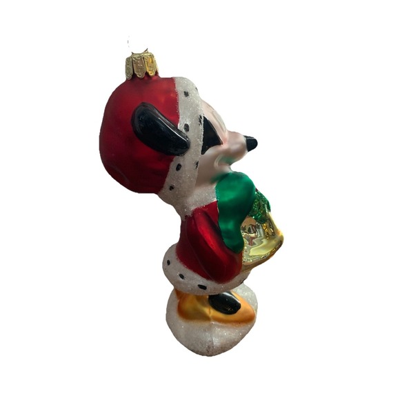 Vintage 2000 Disney Christmas Minnie Mouse Blown Glass Ornament - Picture 3 of 3